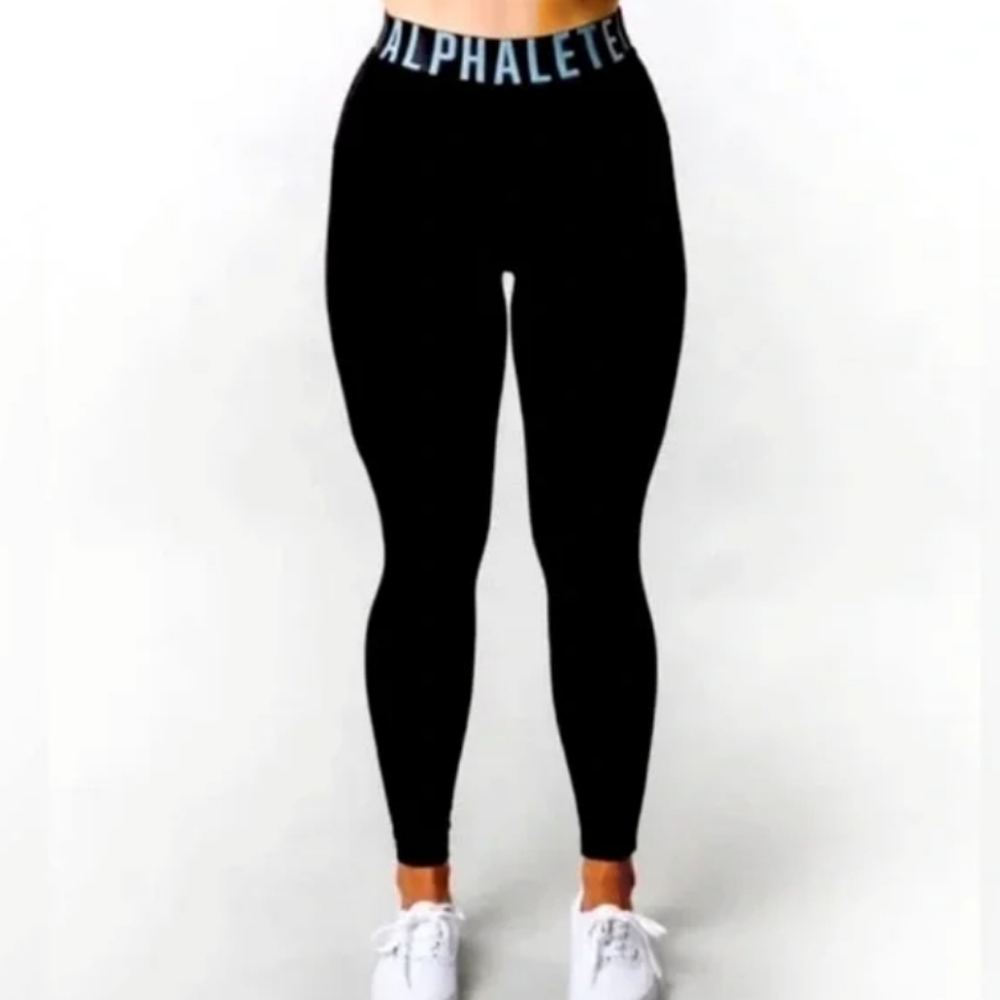 New Alphalete Size Small BANDED JOGGER Black White NEW WITH TAGS